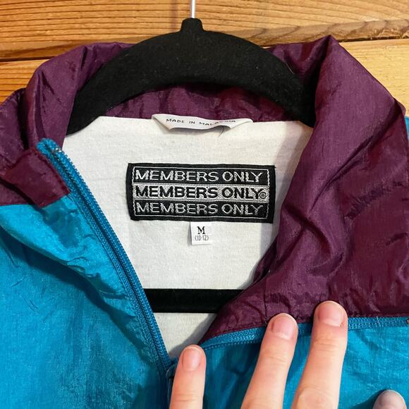 VTG Members Only Unisex Windbreaker Jacket Color Block - Picture 3 of 8